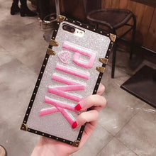 Load image into Gallery viewer, Luxury Embroidery 3D Pink Letter iPhone Case